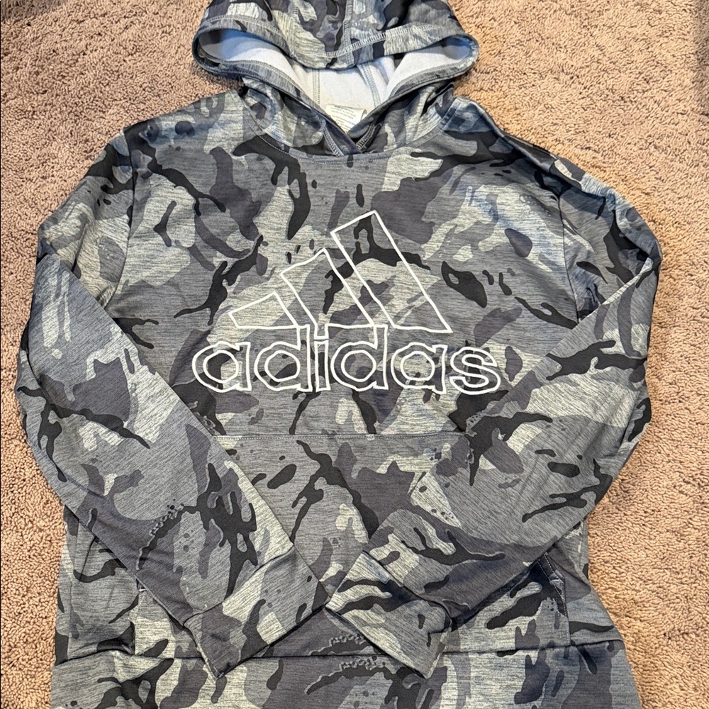 Adidas Gray Camouflage Hoodie